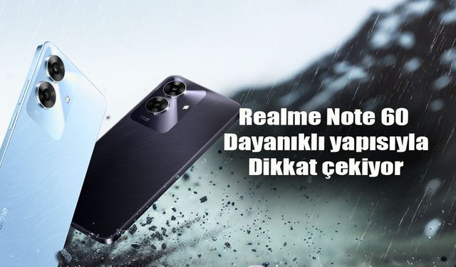 Dayanıklı yapısı ve şıklığıyla dikkat çeken Realme Note 60'ın özellikleri