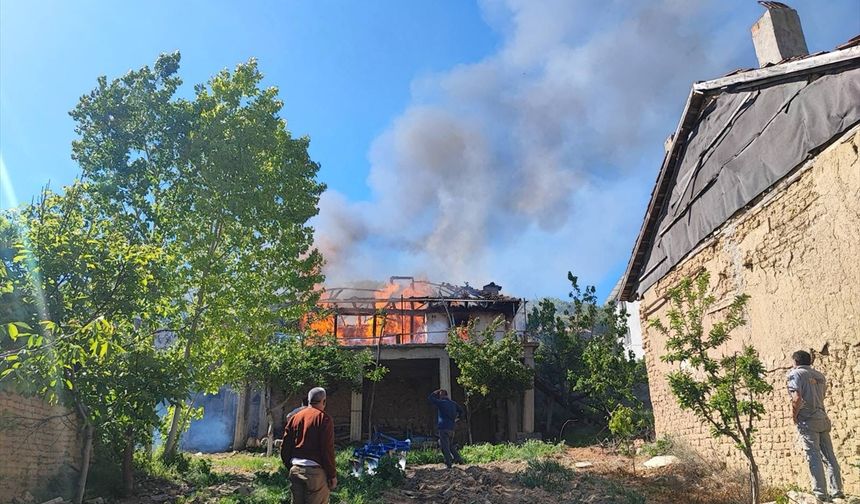 Uşak'ın Sivaslı ilçesine bağlı Yenierice'deki yangında yaşlı adam yanarak hayatını kaybetti