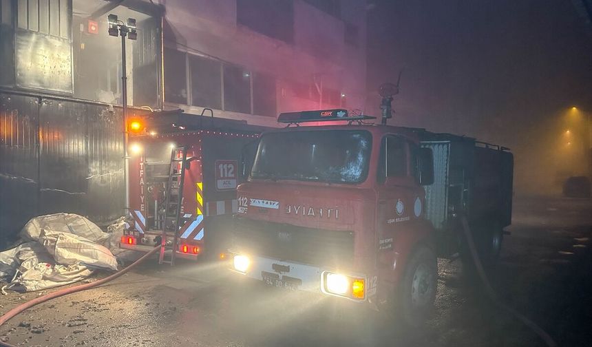 Uşak'ın Çanlı bölgesinde fabrika yangını