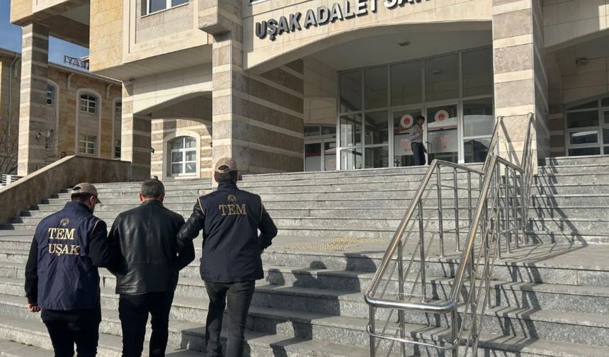 Uşak'ta FETÖ kapsamında hapis cezası olan 1 kişi cezaevine kondu