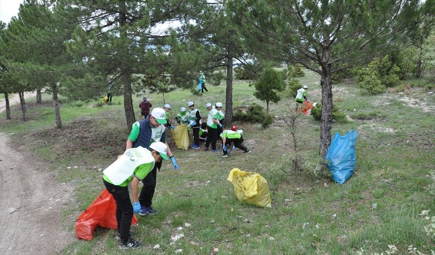 Uşak'ın komşusu Kütahya ve Eskişehir çevresindeki ormanlara atılan çöpler toplandı!