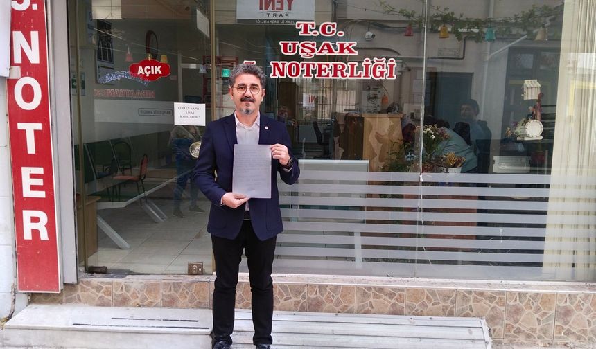 Uşak'taki seçim öncesi noter onaylı taahhüt verdi