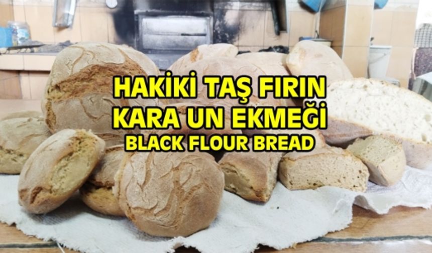 Geleneksel Uşak kara değirmen unu tam buğday ekmeği