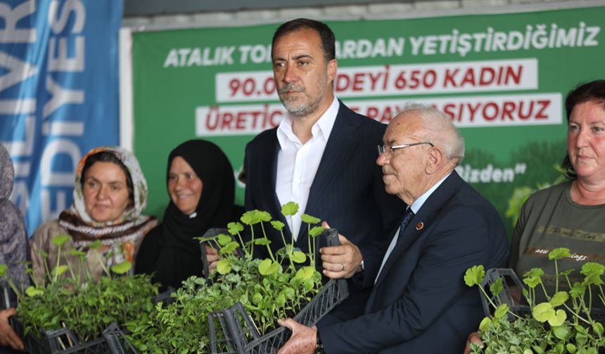 Silivri Sayalar'daki kadınlara 90 bin fide desteği