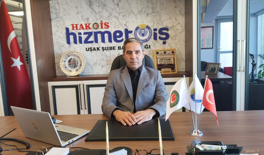HAK-İŞ Uşak İl Başkanı ve HİZMET-İŞ Sendikası Uşak Şube Başkanı Adil Özdemir'den Kurban Bayramı mesajı