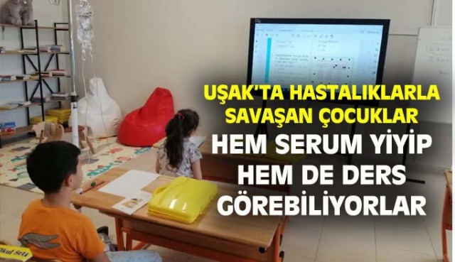 Uşak'ta okulu hastaneye taşıdılar!